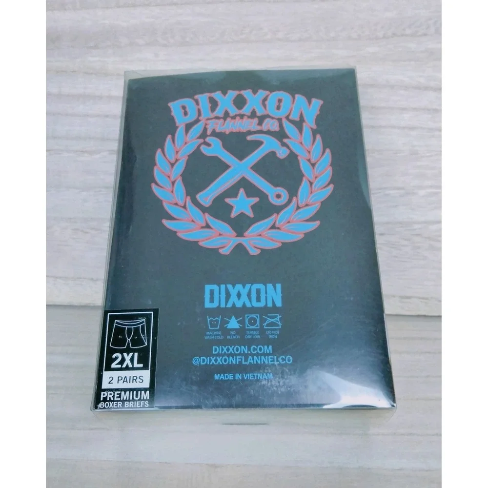 Dixxon Boxer Briefs Premium 2 Pack Mens Size 2XL Red Solid /Black Multi Cocktail
